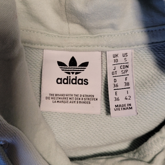 ADIDAS Cropped Hooded Sweatshirt - Picture 4 of 4